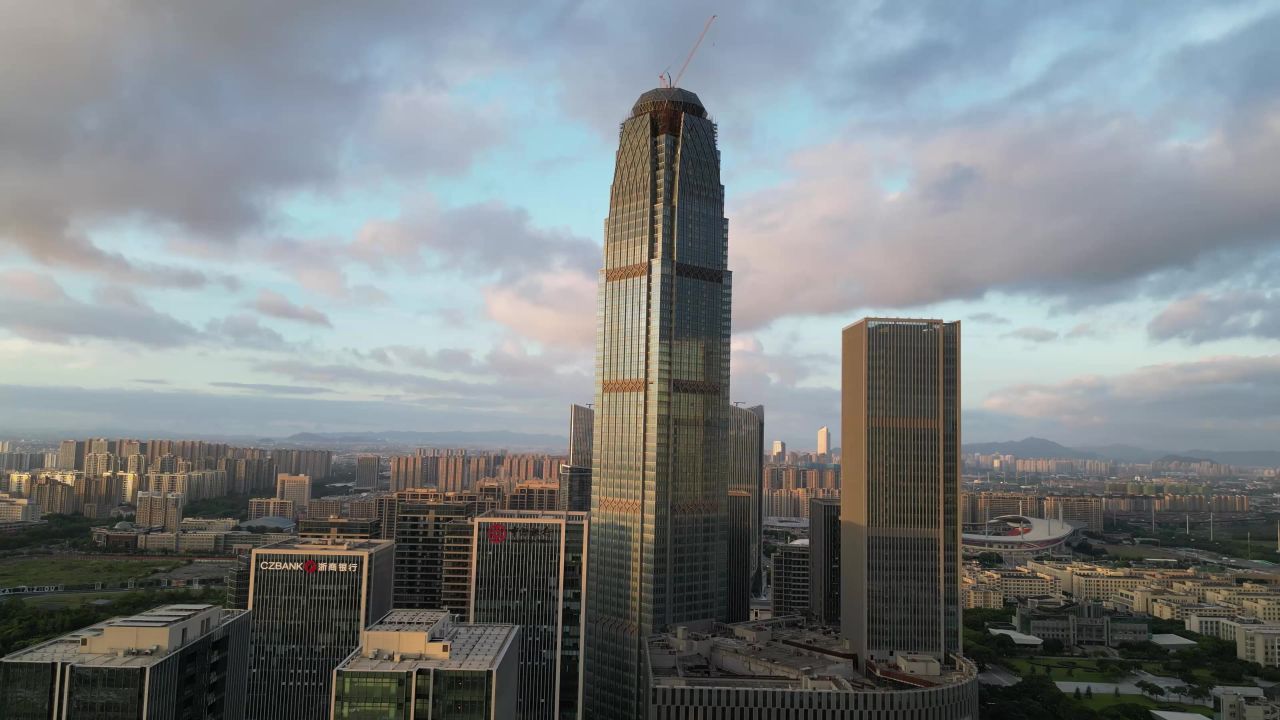  航拍台州天盛中心金融中心