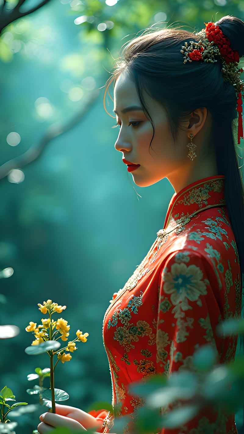 森林系好看拍摄特色美女 93