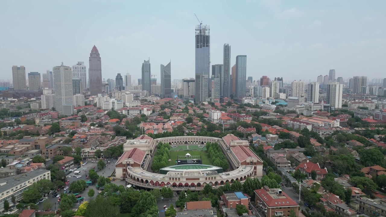 航拍天津五大道文化旅游区