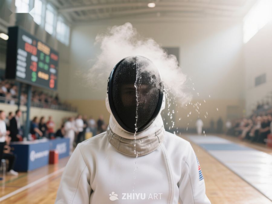 击剑选手头盔喷水瞬间 101