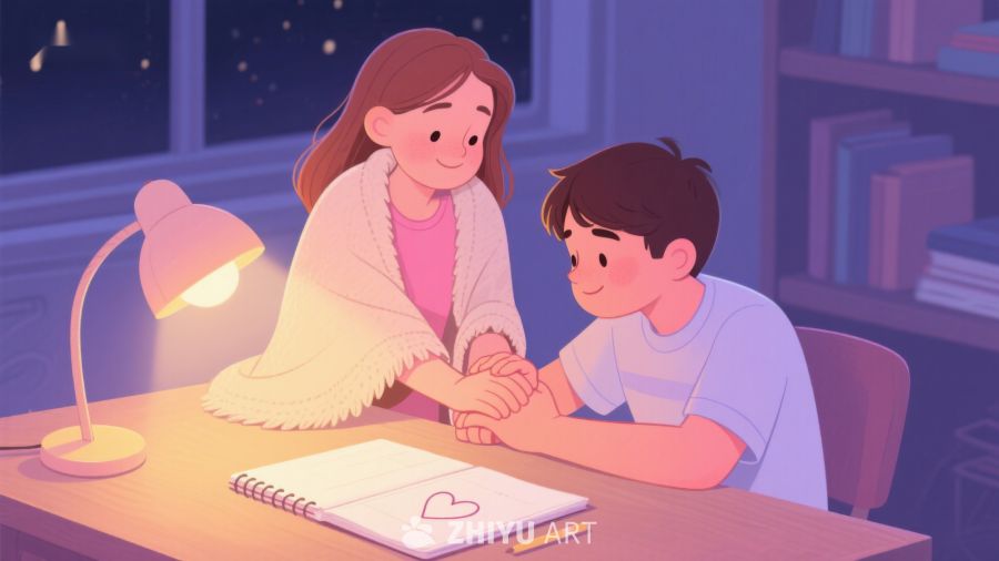温馨夜晚，母子共绘爱心 512