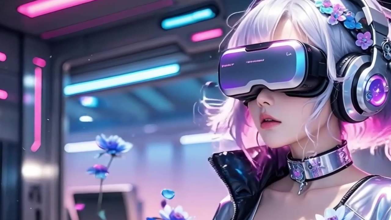 VR科技女孩
