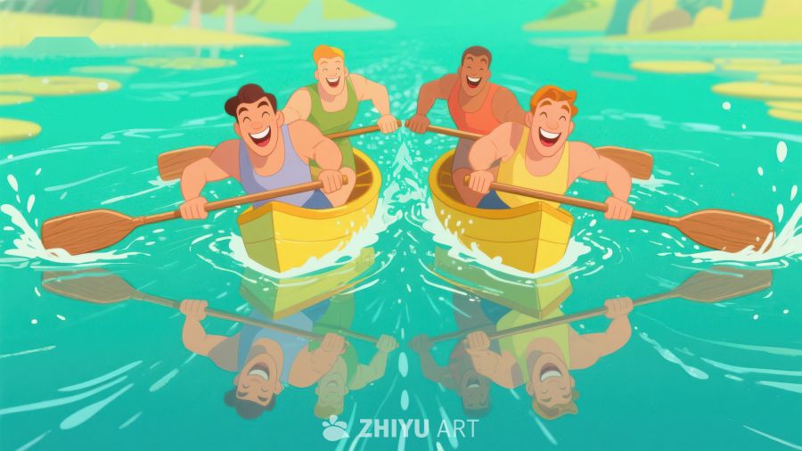 划船比赛：四人水上竞技 179