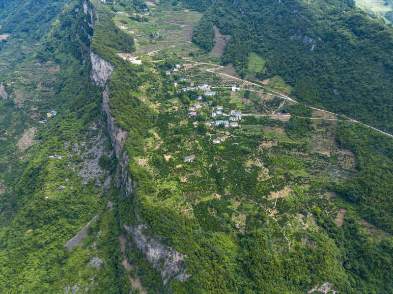 湖北长江三峡风光航拍图 