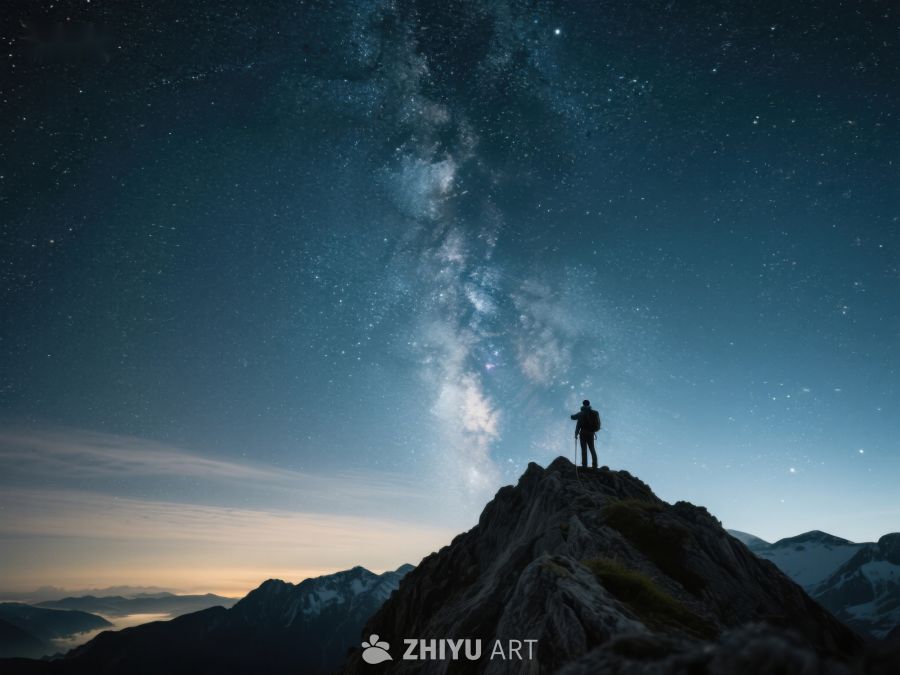 山顶观星，银河璀璨 115