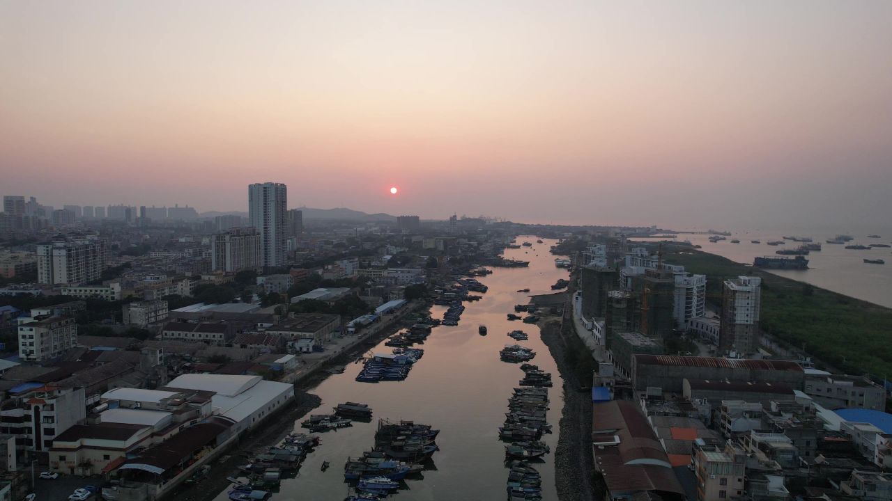 广西北海城市风光旅游景区航拍 
