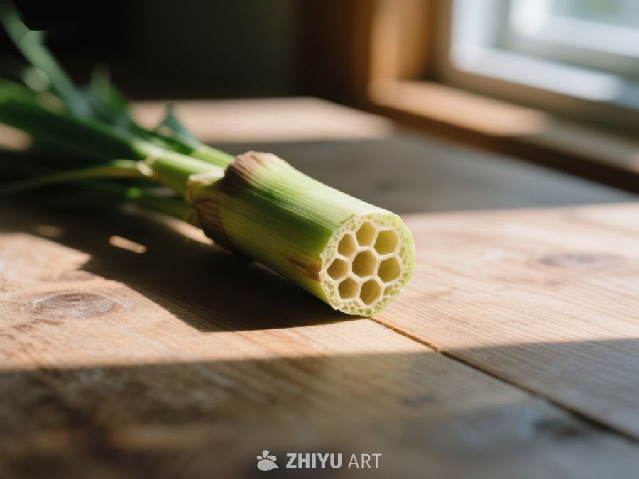 阳光下的新鲜莲藕 672