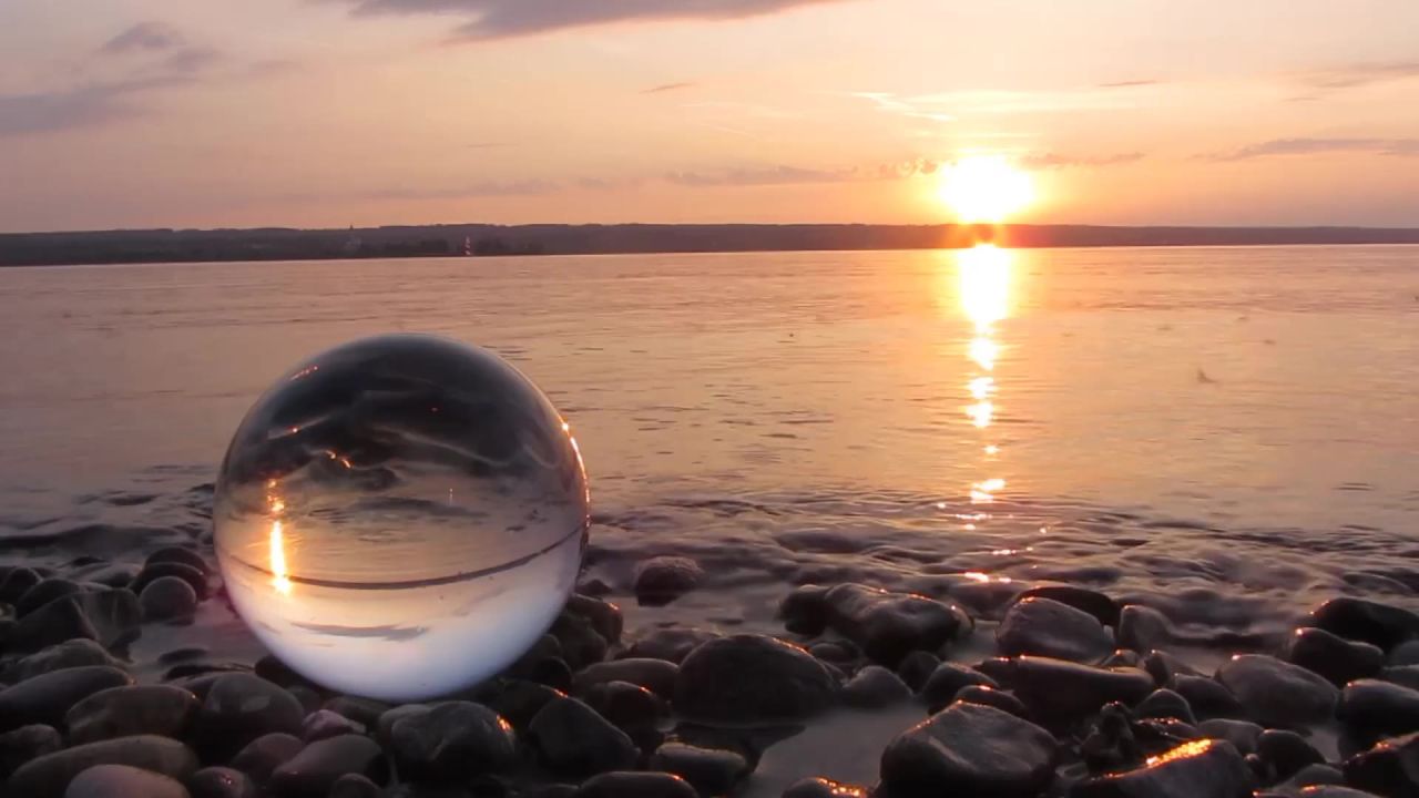 玻璃球水太阳波