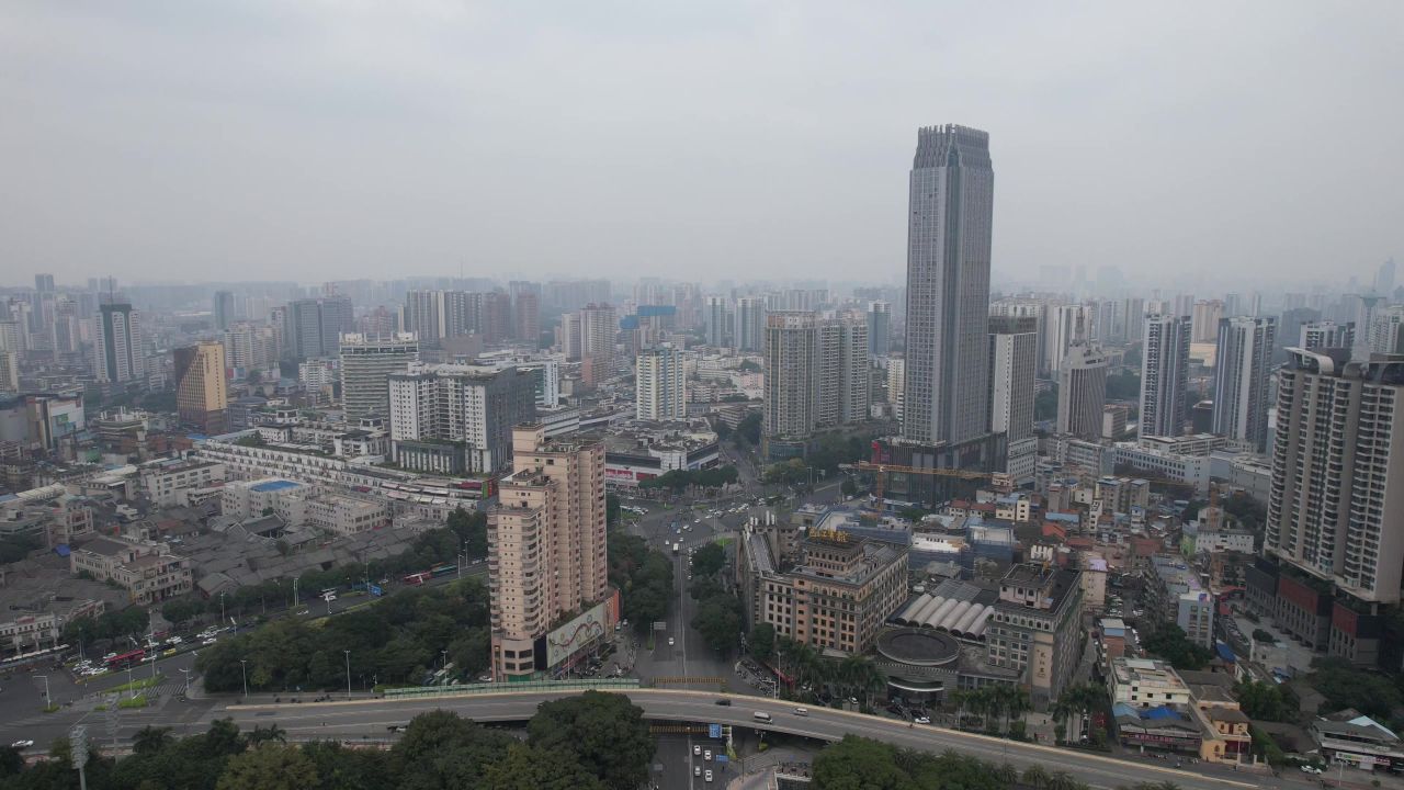 广西南宁城市风光航拍