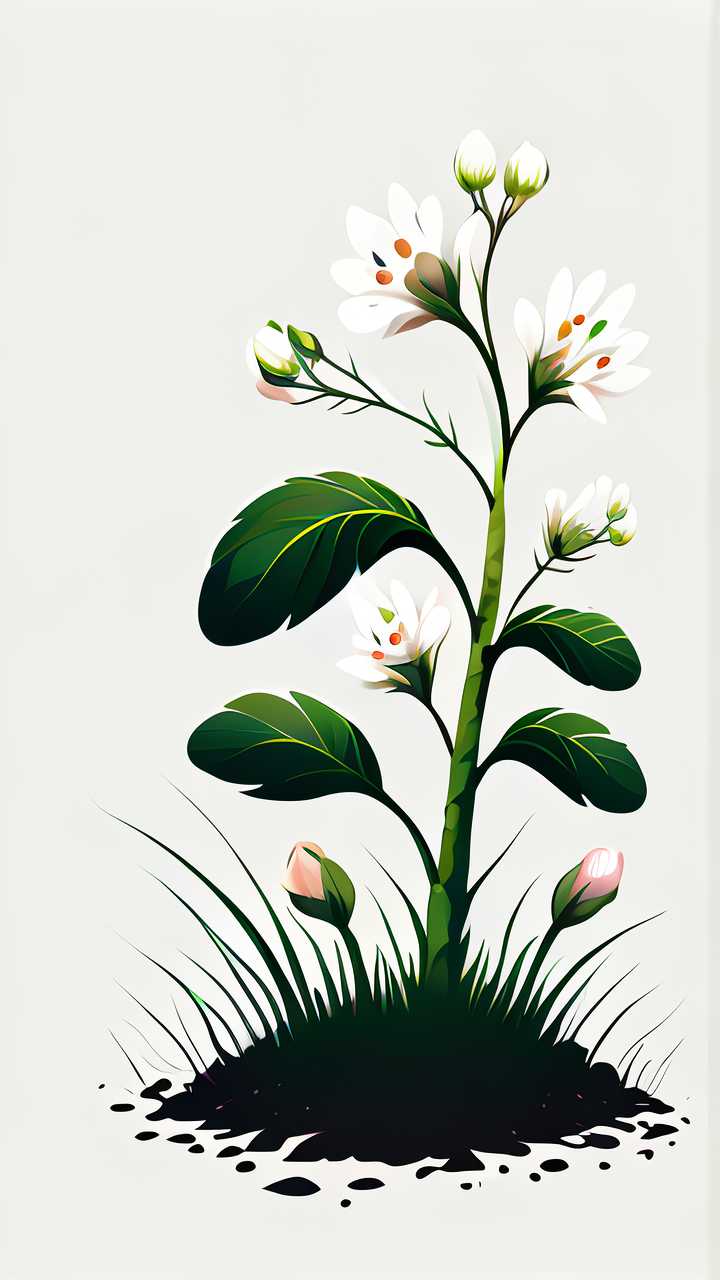 小花白色背景
