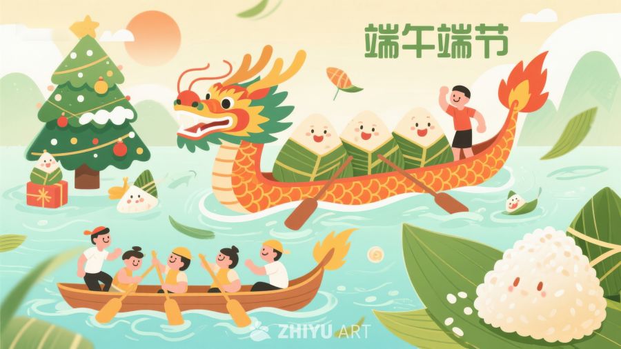 端午节龙舟竞渡与粽子庆祝 64
