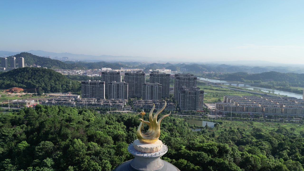  航拍宜春禅都文化博览园