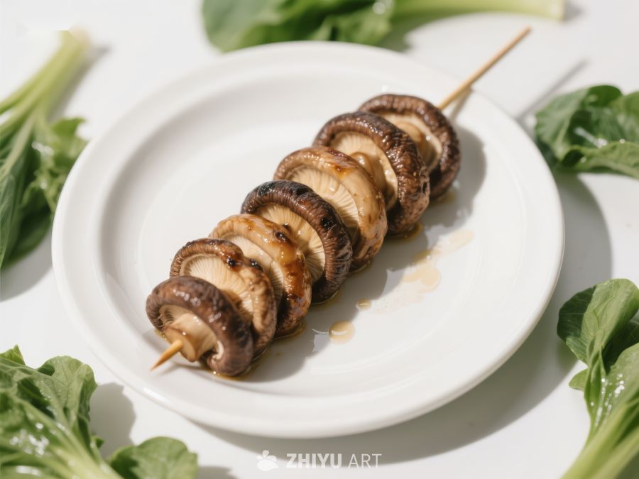 烤香菇串，清新蔬菜相伴 303