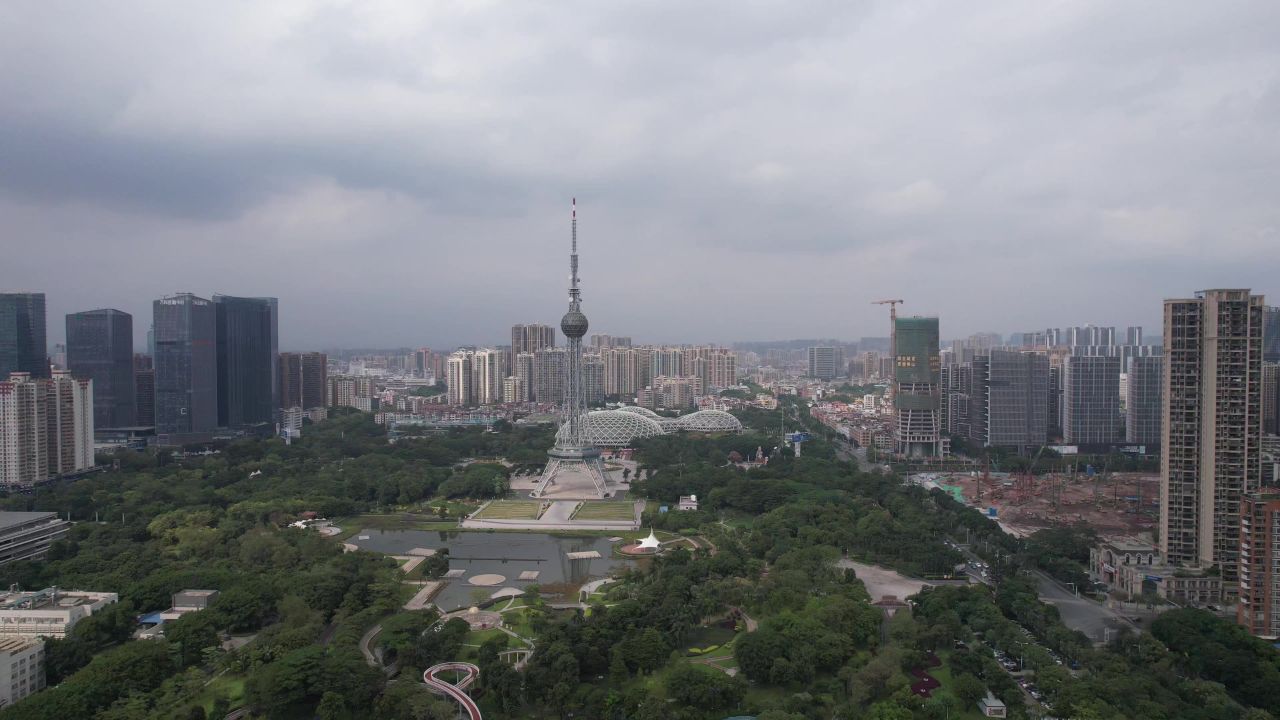 广东佛山电视塔航拍