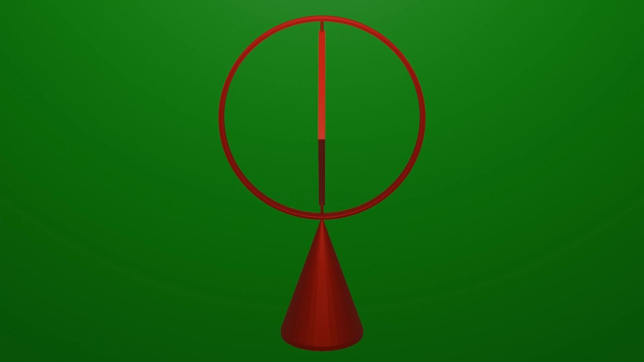 无限循环双面四字我心永恒旋转动画绿屏抠像