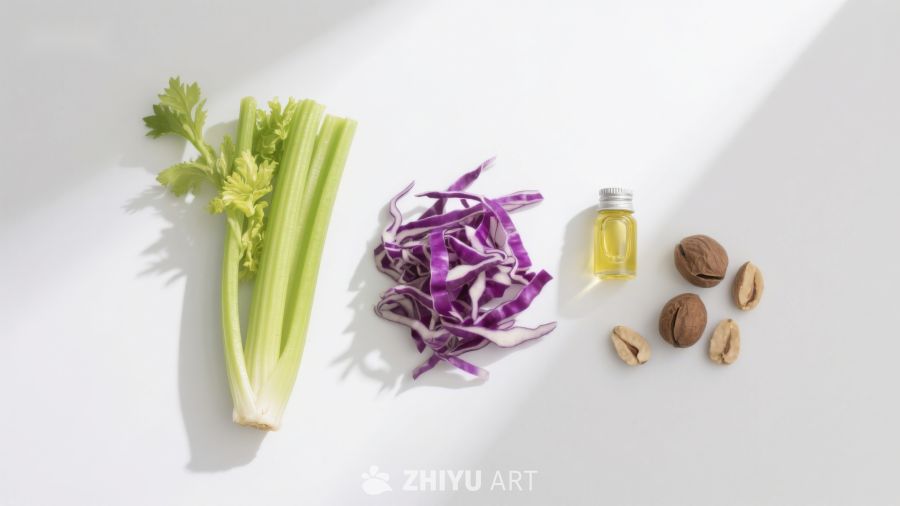 蔬菜与坚果食材摆拍