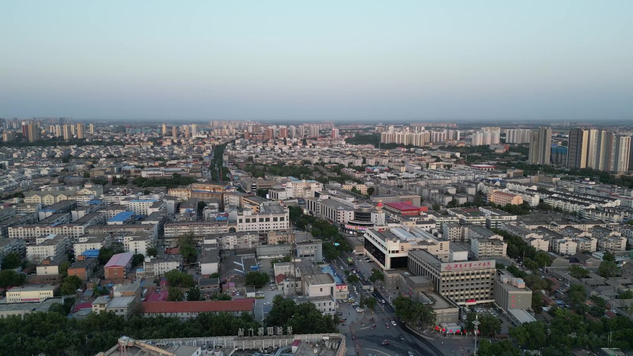  航拍河北保定城市建设