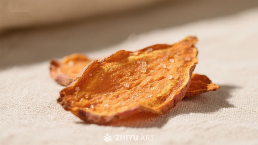 香脆红薯片特写