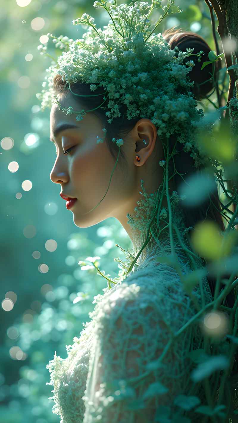 森林系好看拍摄特色美女 79