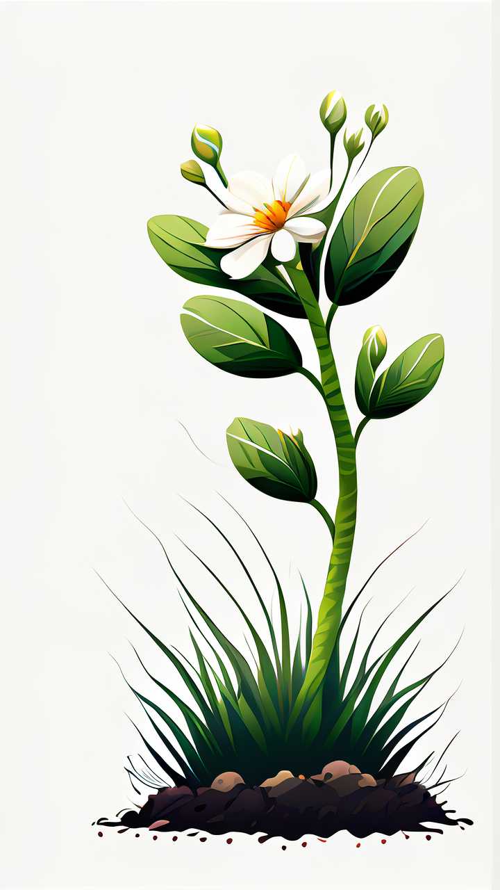 小花白色背景