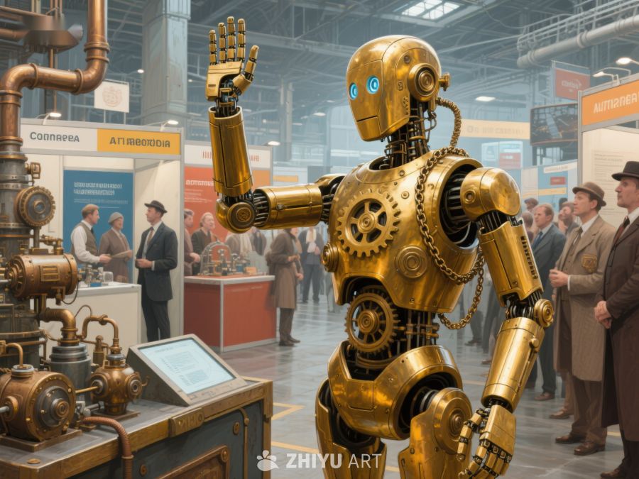 复古风格的机械人展示 39