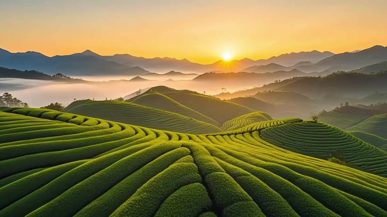 航拍云海山