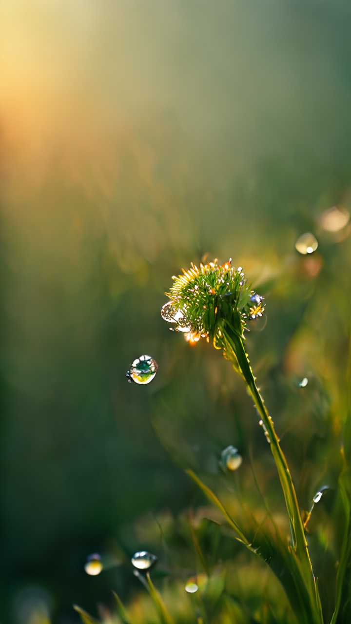 太阳花花水滴草