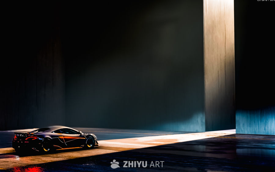 光影中的跑车艺术