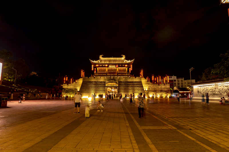 江西赣州江南宋城夜景灯光