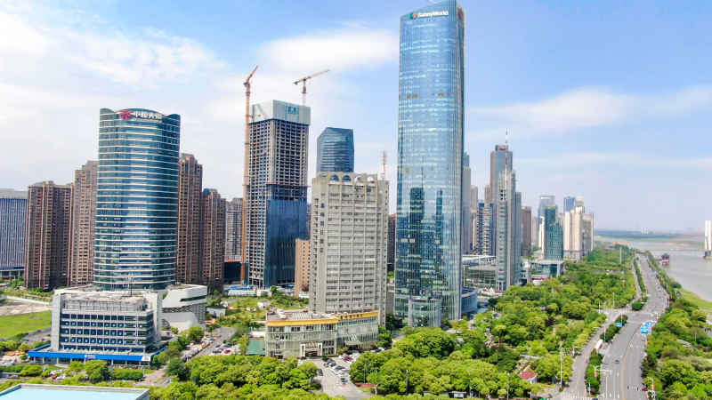 江西南昌城市风光航拍摄影图