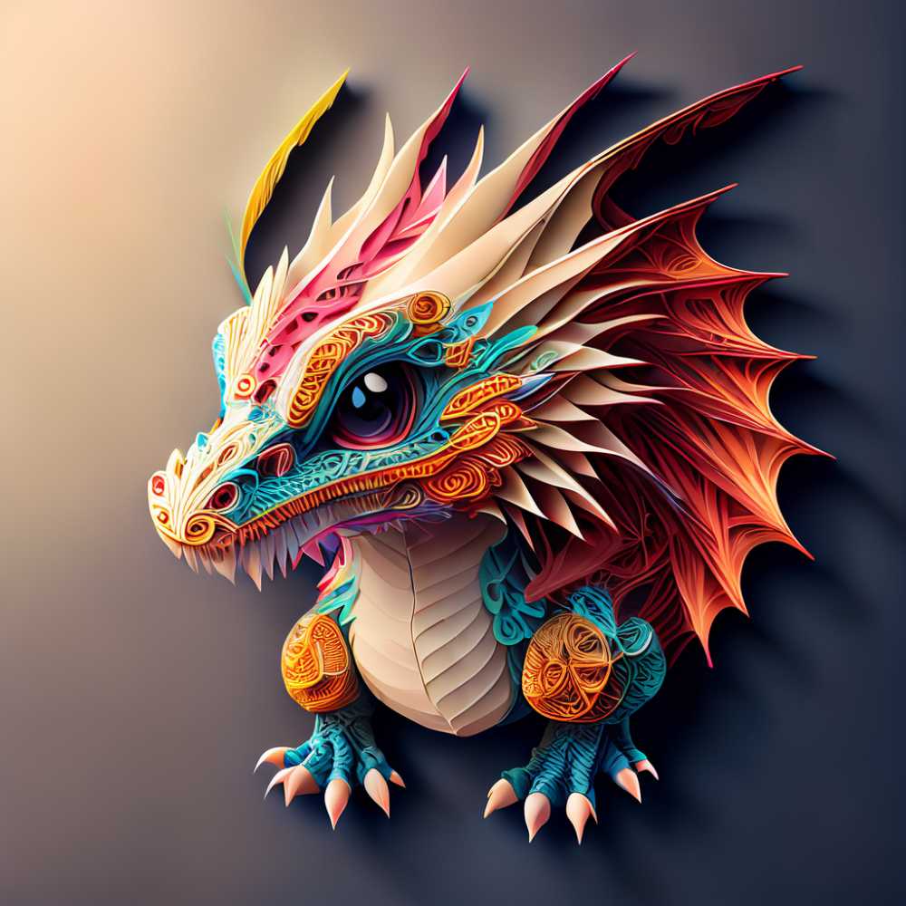衍纸艺术生肖龙