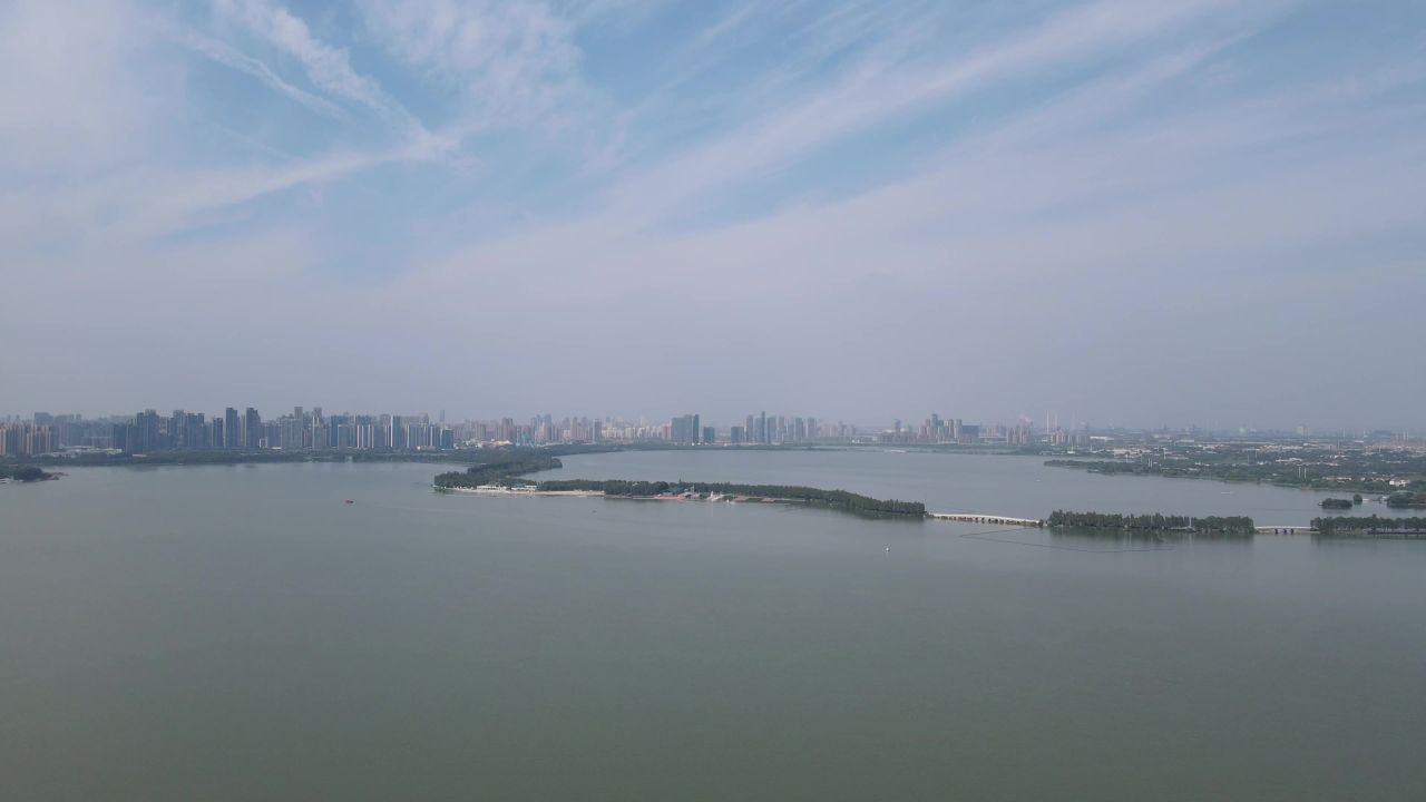 湖北武汉东湖5A景区航拍 