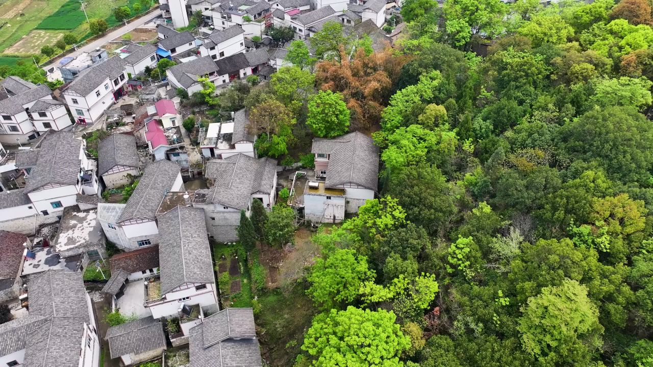 4k航拍美丽乡村  新农村建设