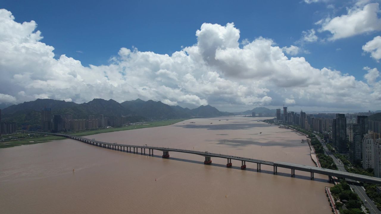 浙江温州城市建设航拍 