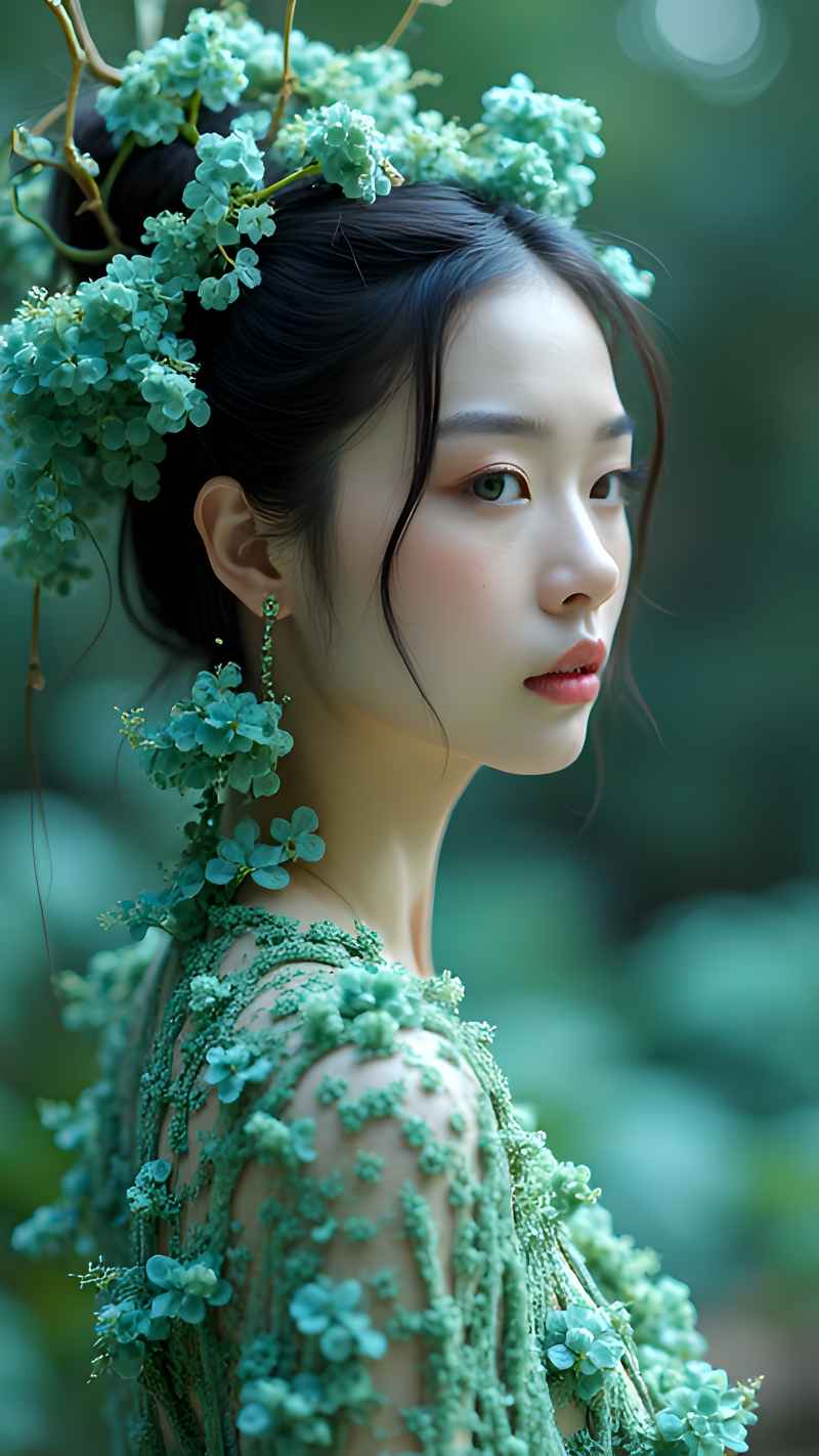 森林系列五颜六色古风艺术美女 70