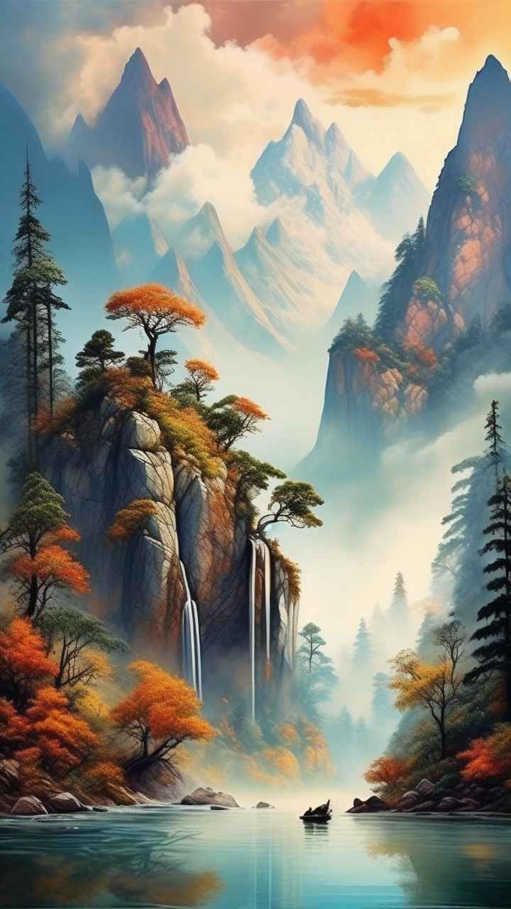 山水风景插画 39