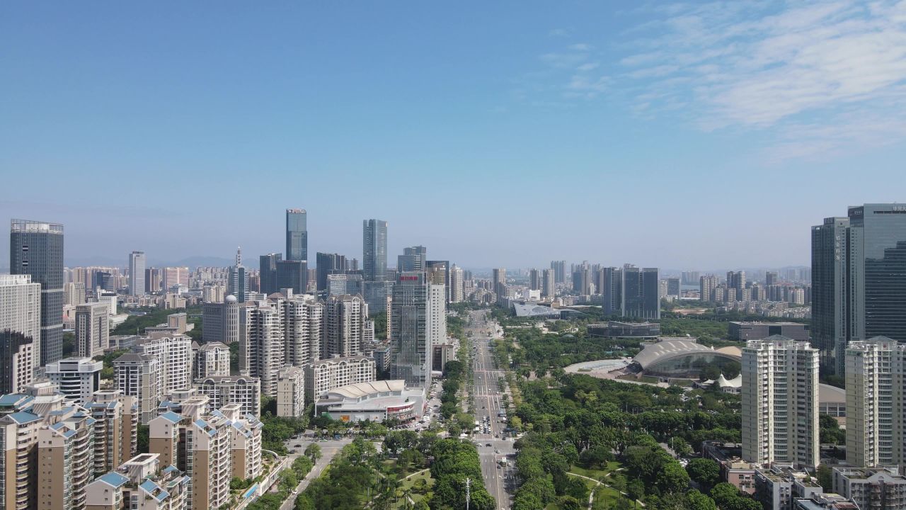 惠州市中心航拍