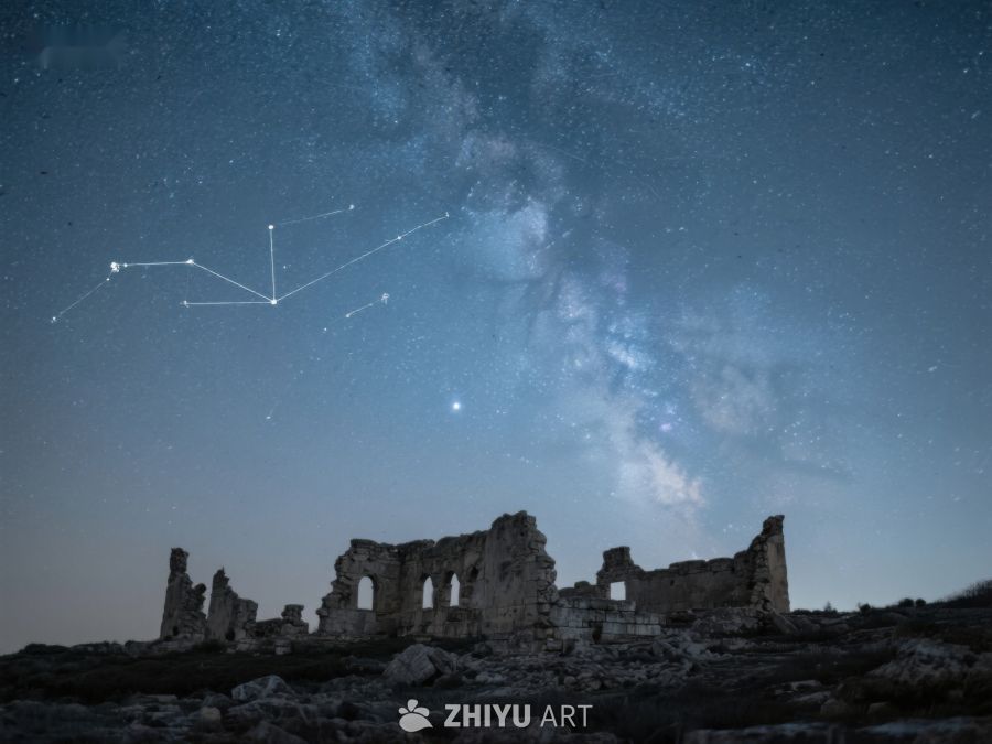 星空下的古建筑遗迹 181