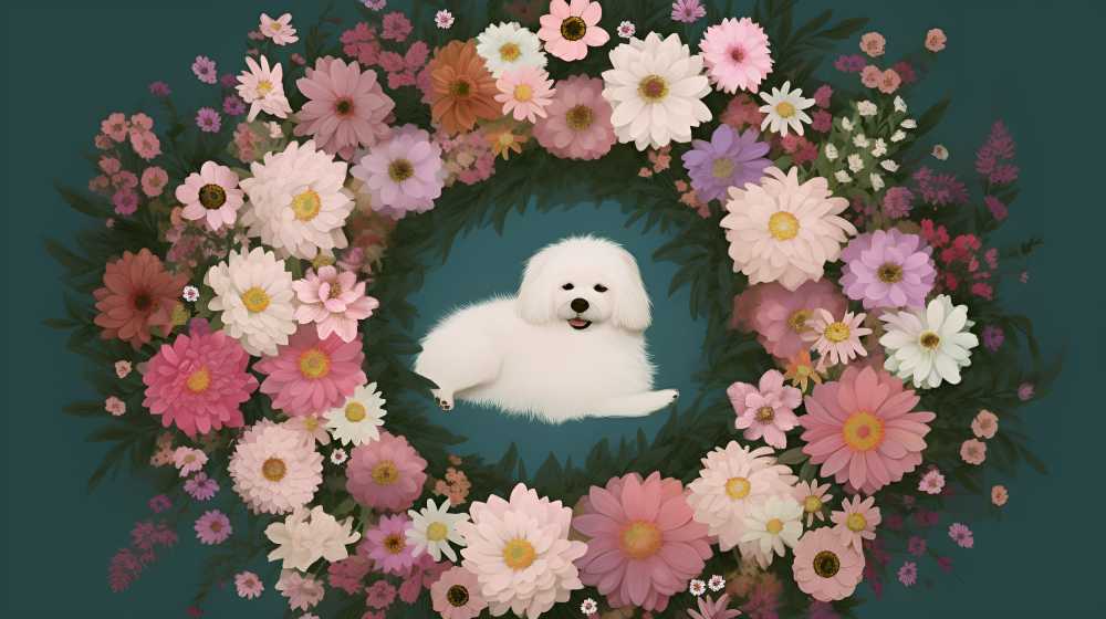 可爱萌宠狗小花花