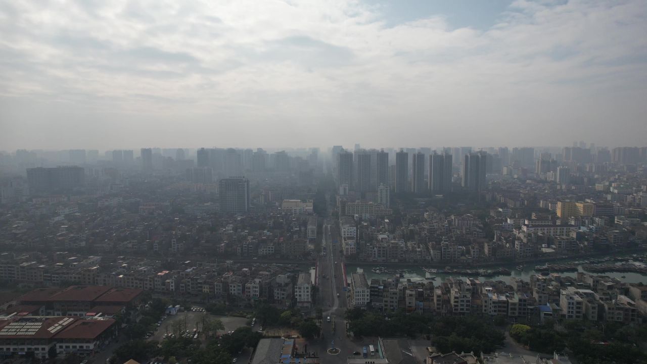 广西北海海边城市风光航拍