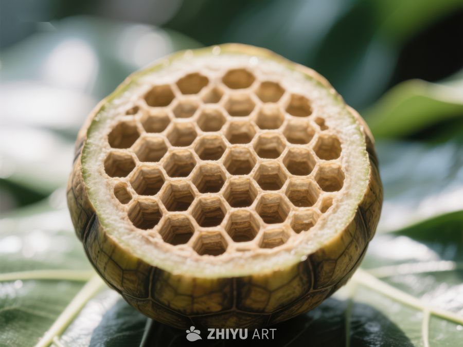 蜂巢结构的果实特写 116