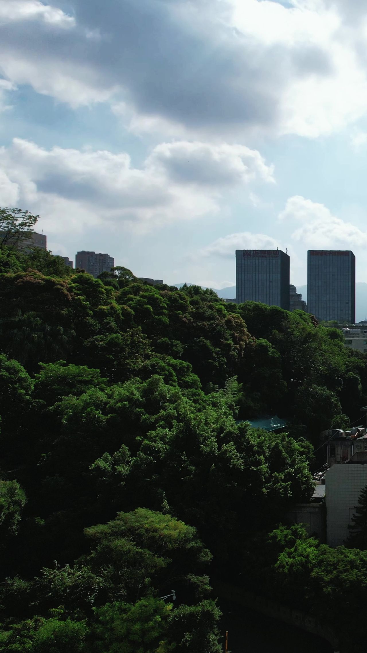 福建福州城市风光竖屏航拍 