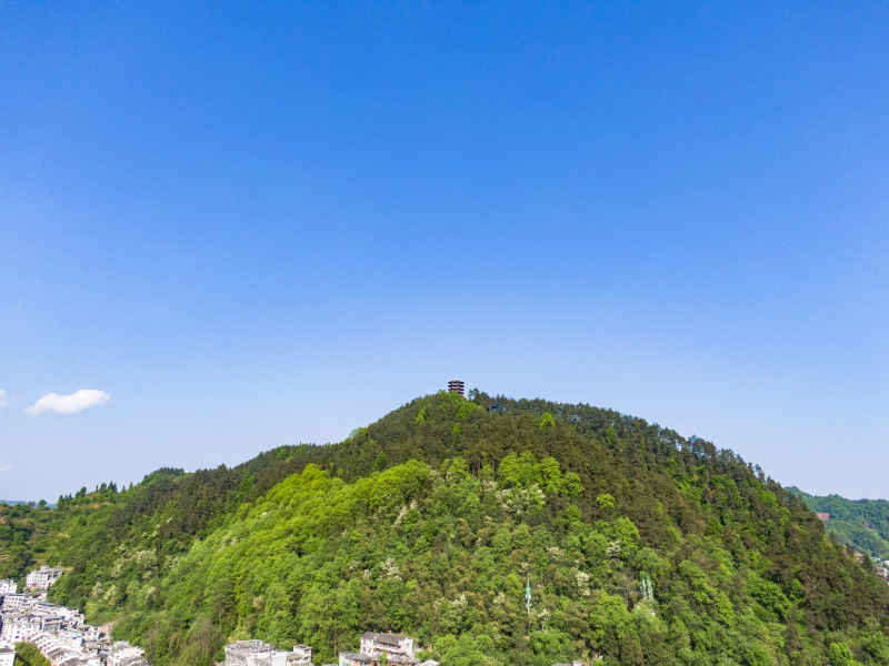 湖南湘西凤凰古城航拍