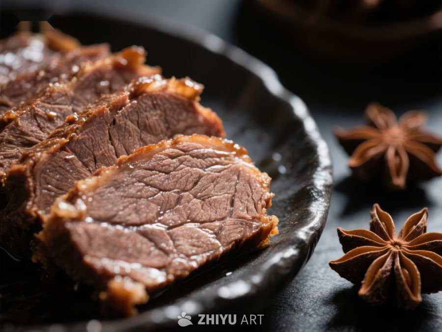 香料点缀的熟牛肉片 1658