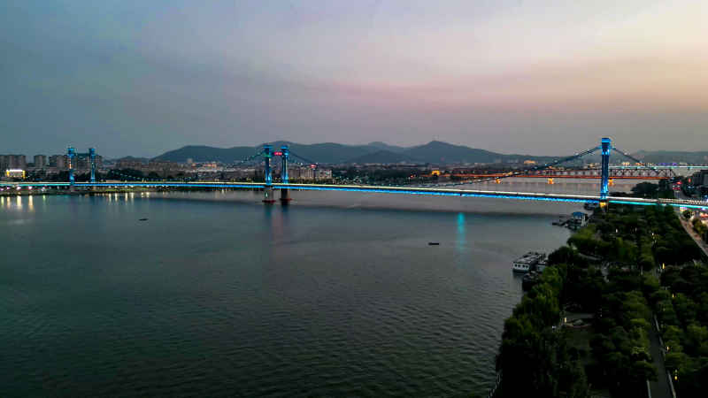 湖北襄阳城市风光航拍摄影图