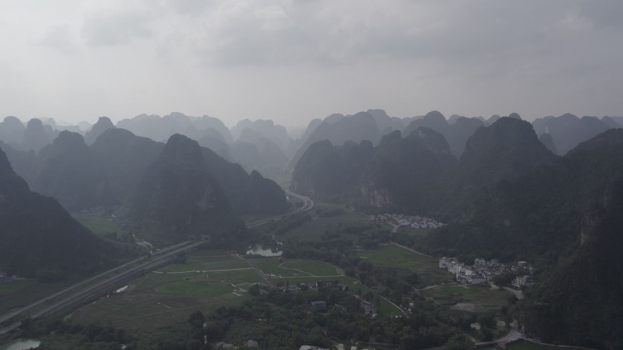 航拍明仕田园，山水航拍 1