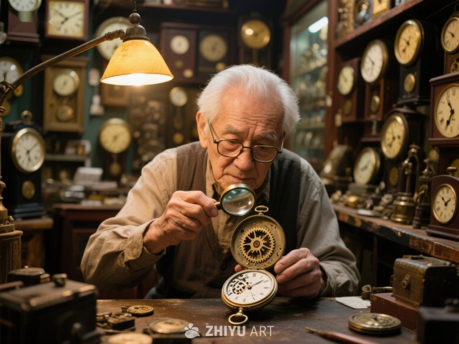 老钟表匠专注修复怀表 245