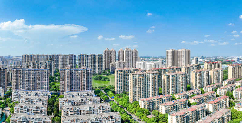 航拍昆山城市风光建筑大景 60