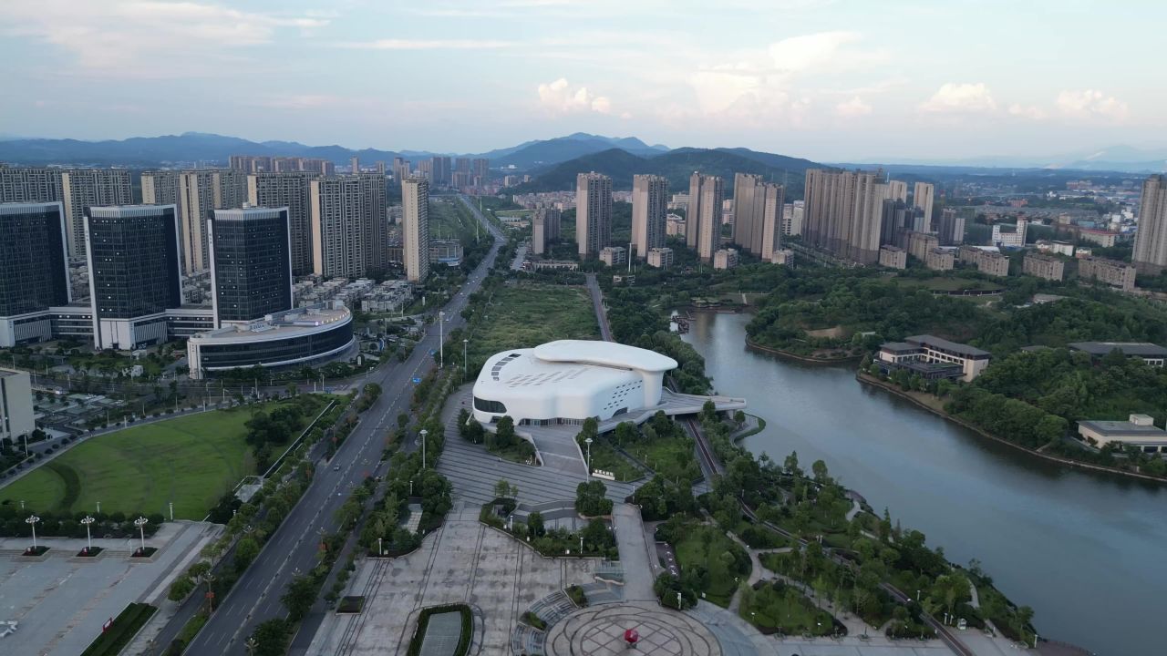 航拍萍乡安源大剧院