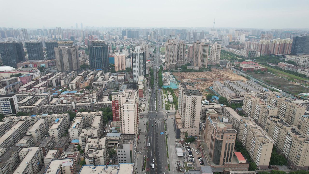 河南郑州城市风光航拍
